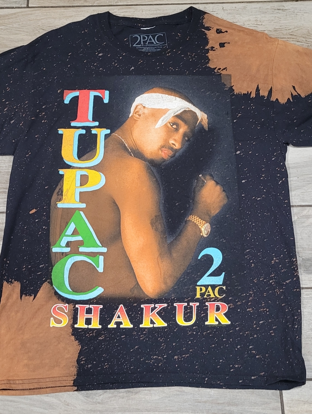 2 Pac Shakur Rap Hip Hop M Adult Unisex Tshirt Tye Dye